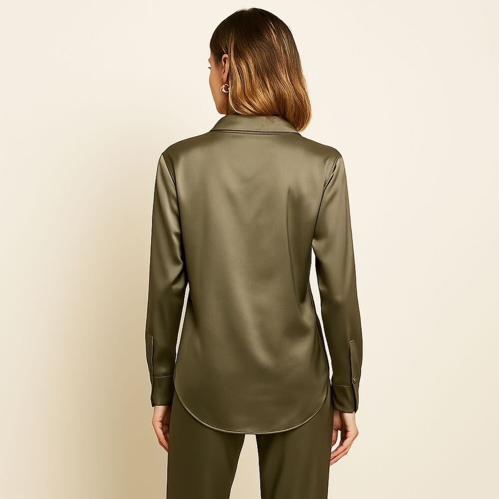 H&M Silky V-Neck Button Down Blouse - Picture 3 of 6